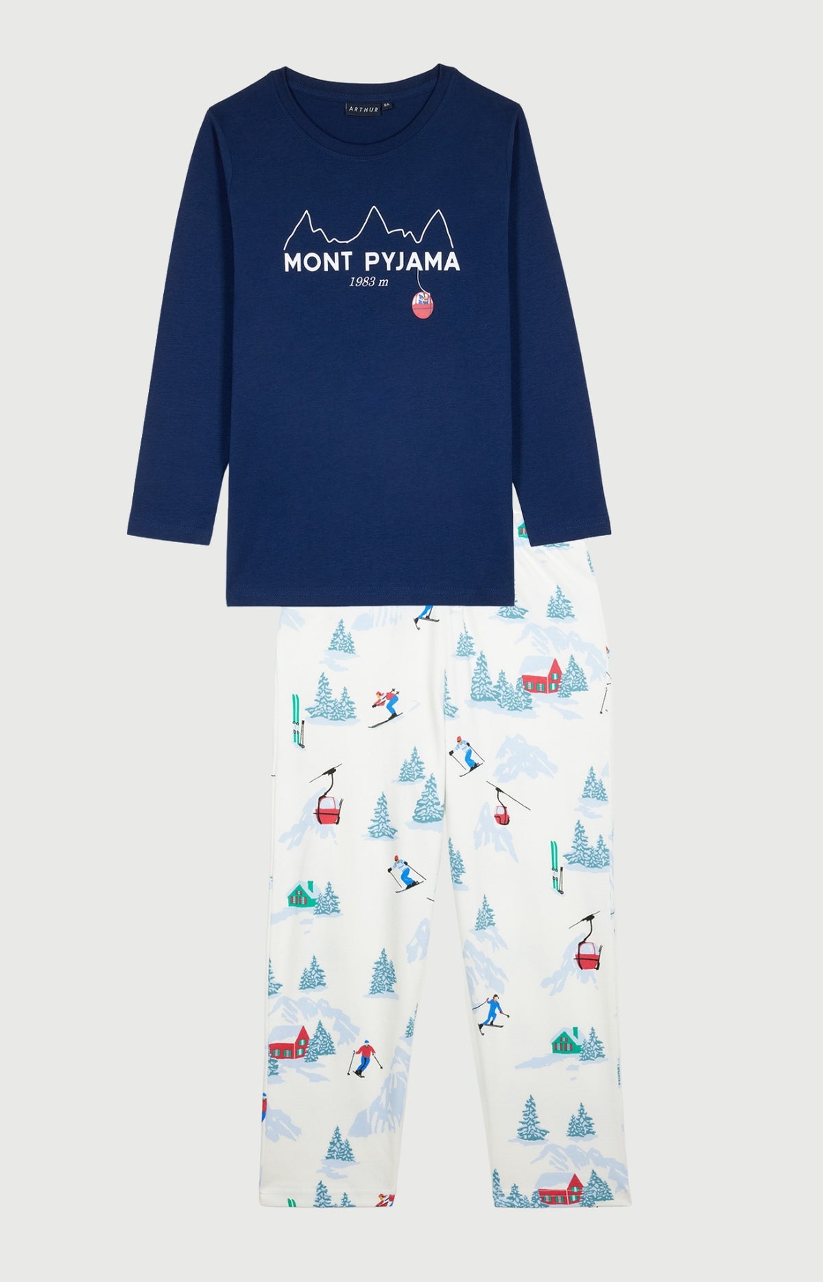 Pyjama enfant en jersey de coton épais - Rêves au sommet