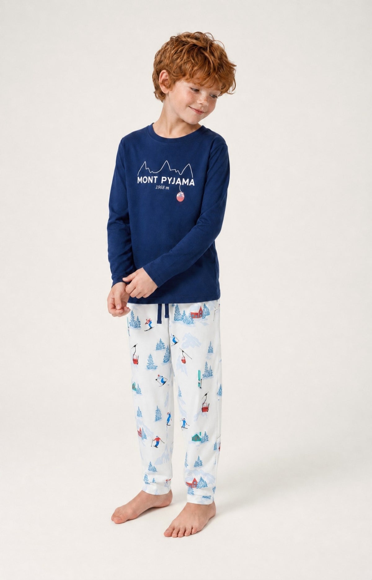 Pyjama enfant en jersey de coton épais - Rêves au sommet