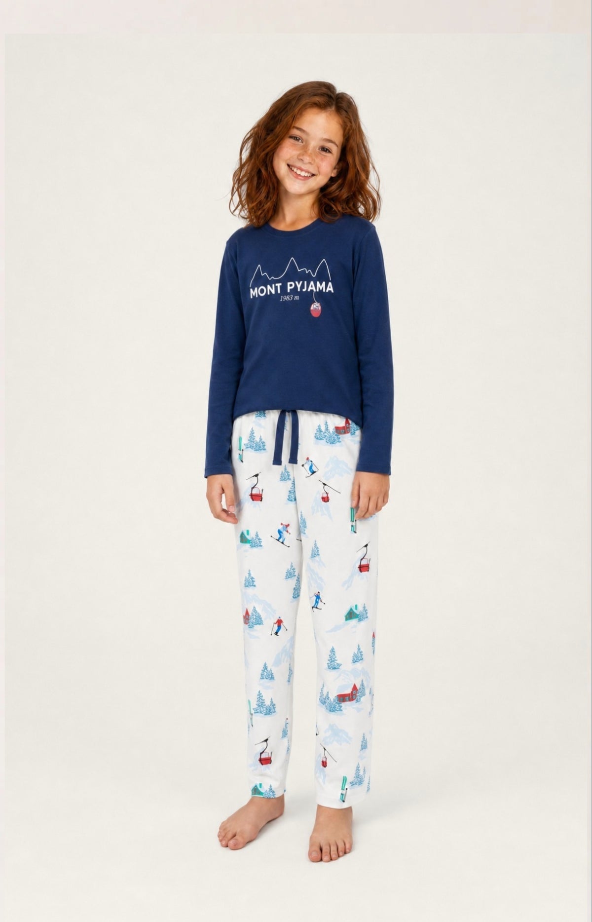 Pyjama enfant en jersey de coton épais - Rêves au sommet