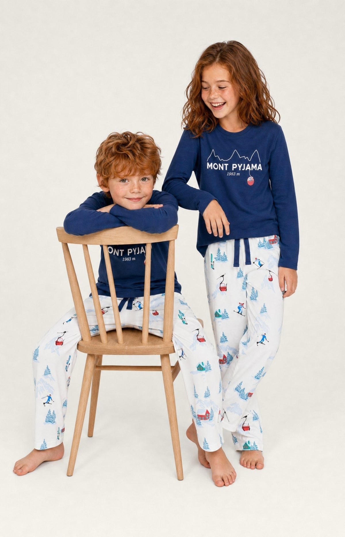 Pyjama enfant en jersey de coton épais - Rêves au sommet