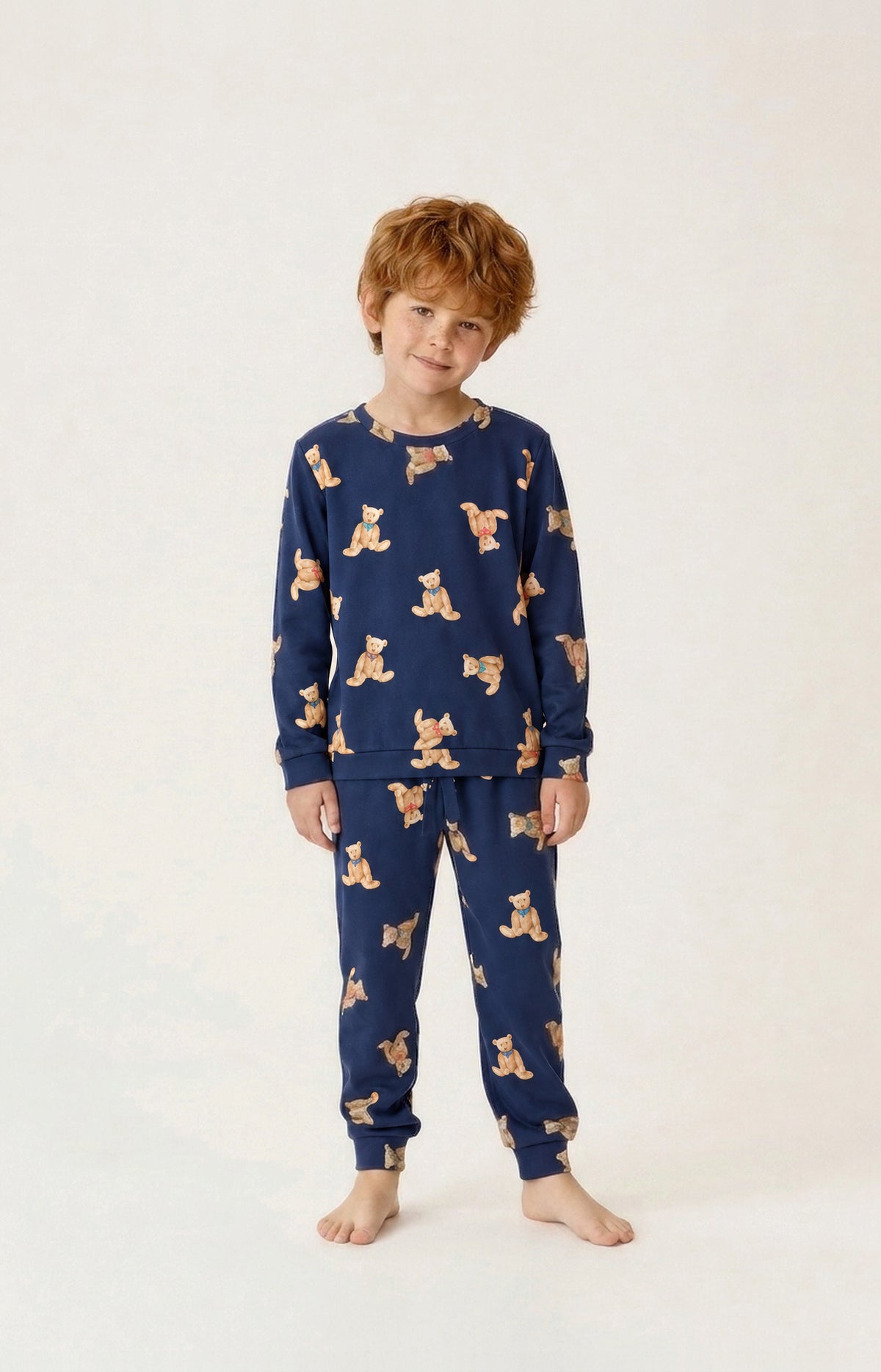 Pyjama enfant en micropolaire - Old Teddy Marine