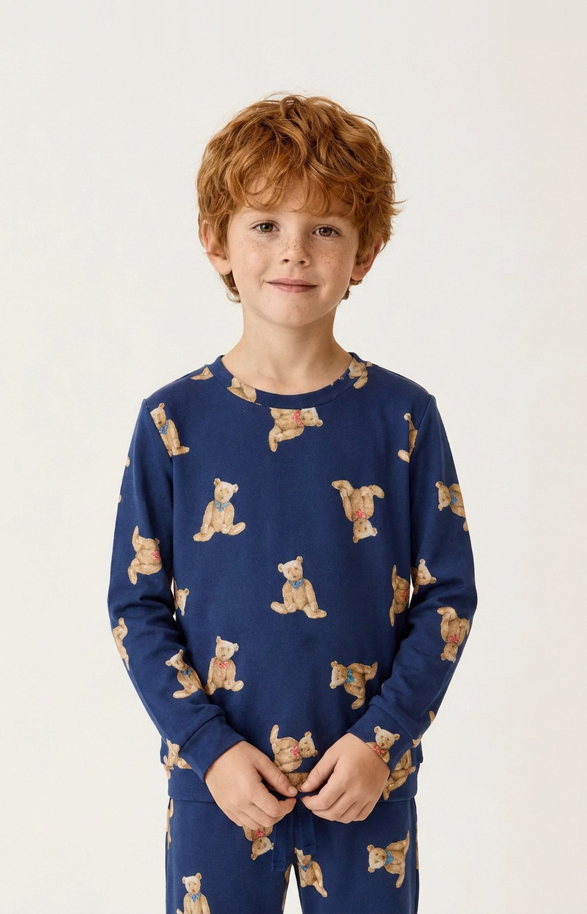 Pyjama enfant en micropolaire - Old Teddy Marine