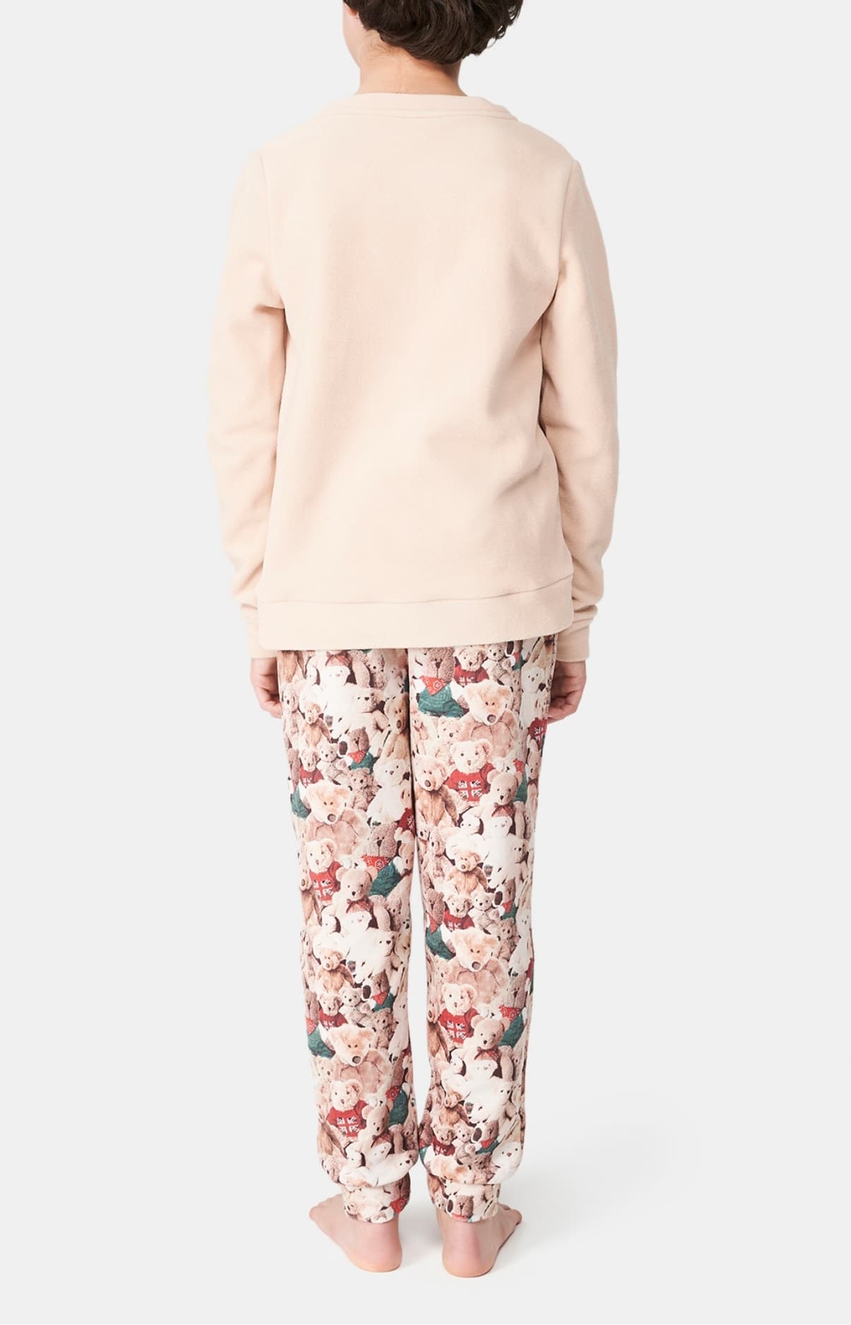 Pyjama long Femme polaire Teddy Beige et Marron 7