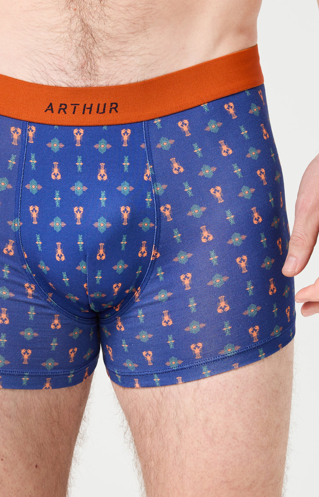 Boxer homme Pince sans rire Imprimé homards et signes tribaux 1