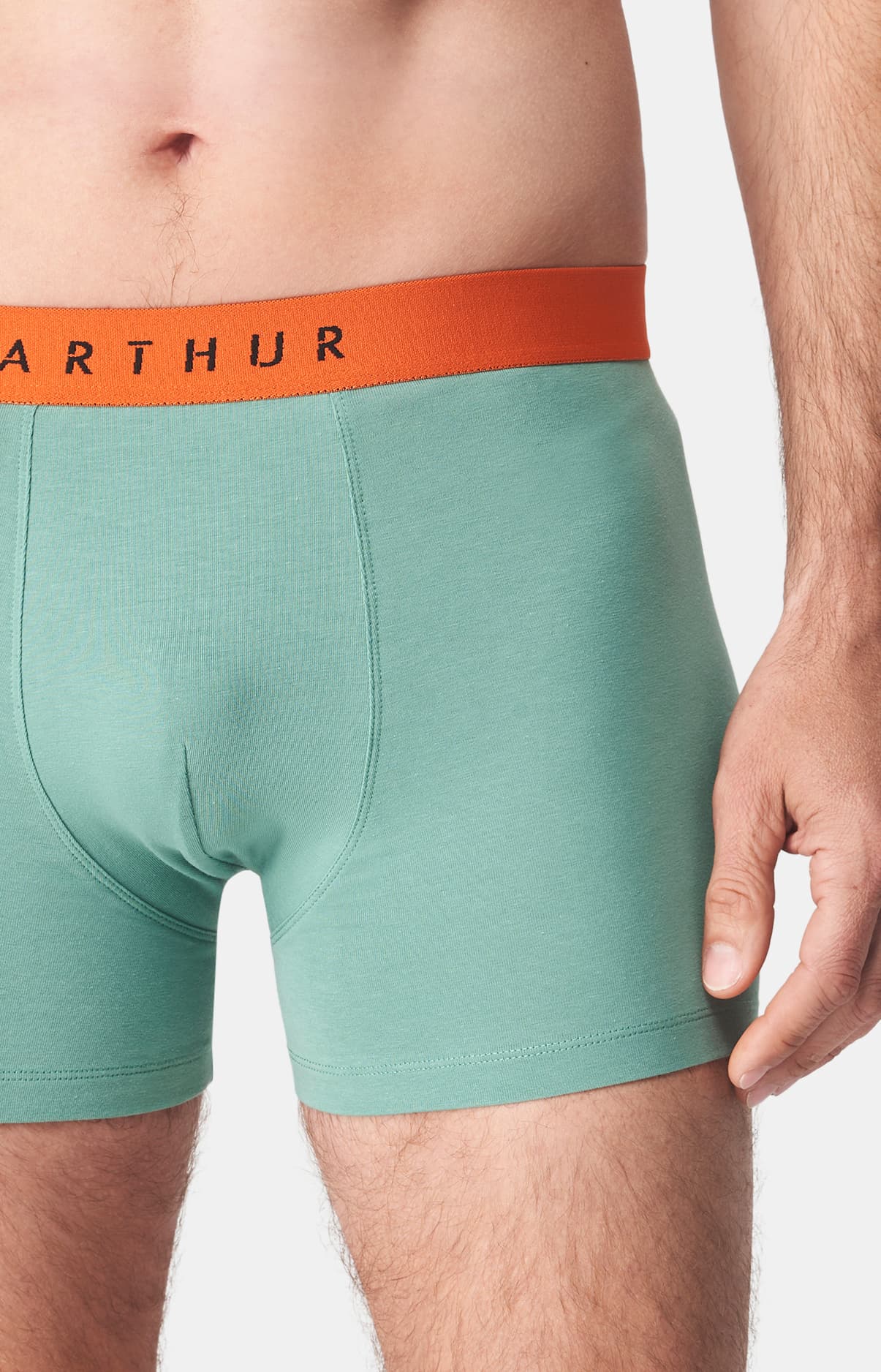 Boxer Homme Coton Homme Vert 1