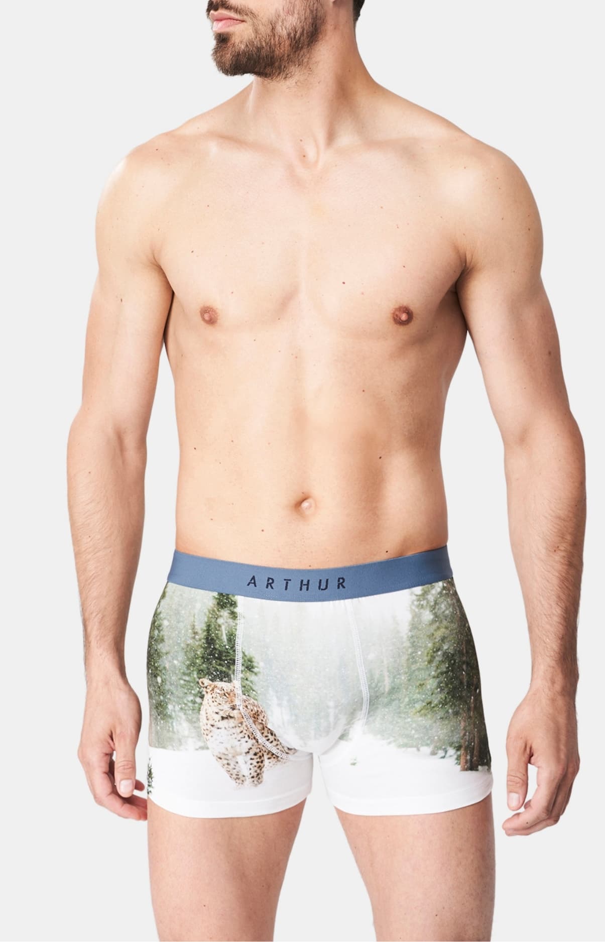 Boxer panthère des neiges Blanc 2