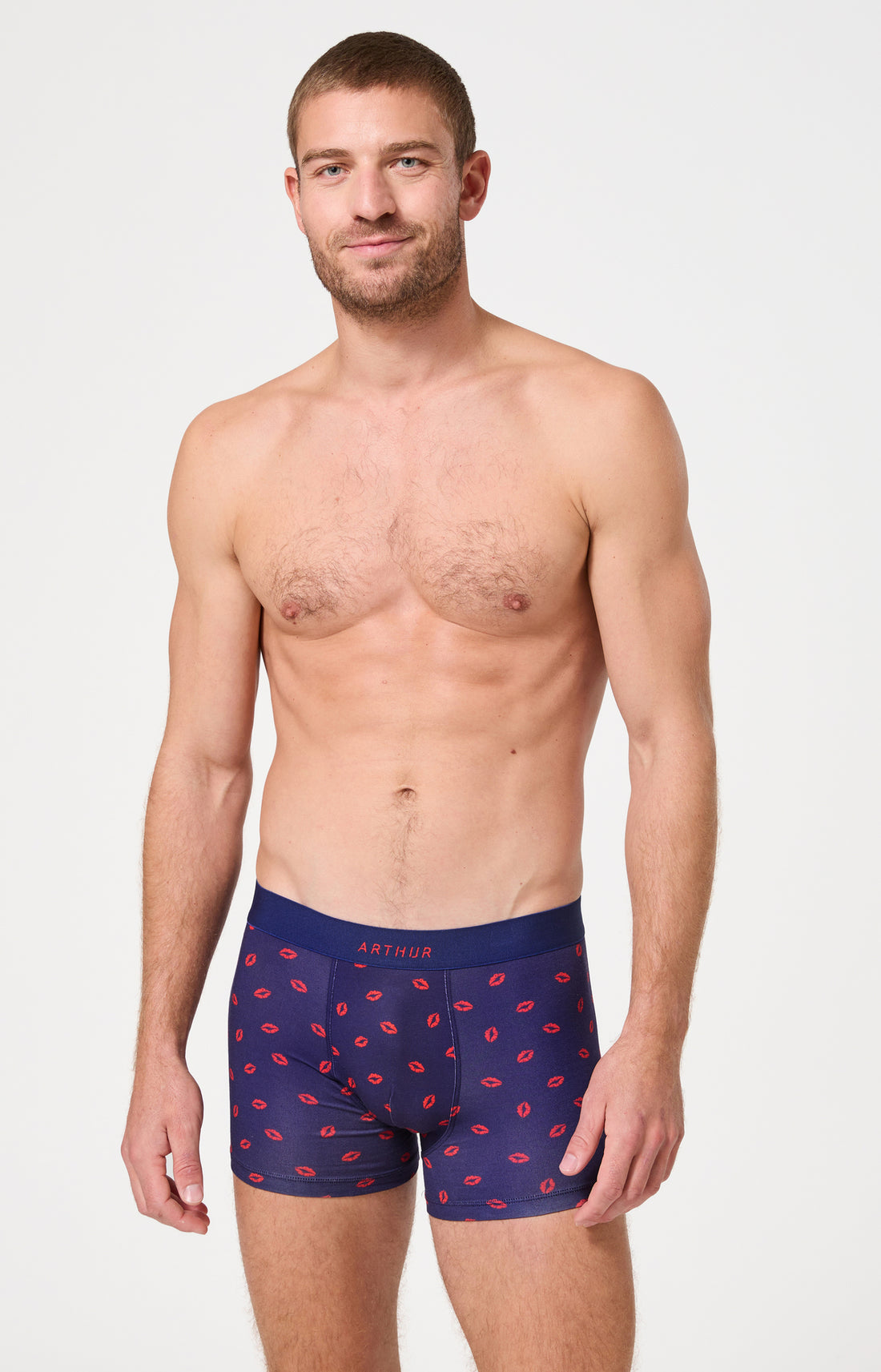 Boxer homme Kiss Imprimé bisous rouge à lèvre 2