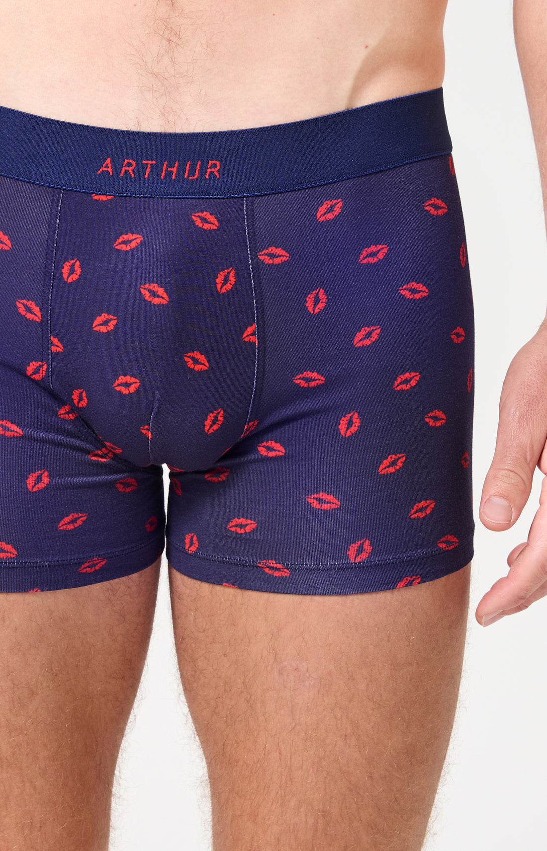 Boxer homme Kiss Imprimé bisous rouge à lèvre 1