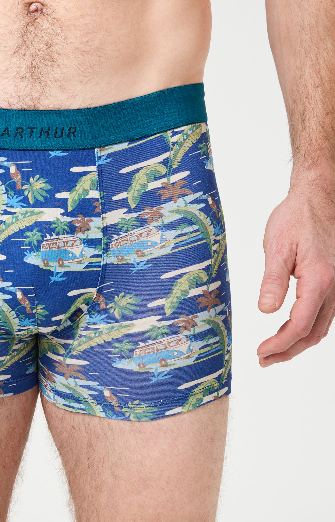 Boxer homme Van Life Imprimé vannes et palmiers multicolores 1