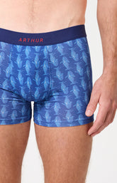 Boxer homme Pacifique Imprimé banc de baleines bleues 1