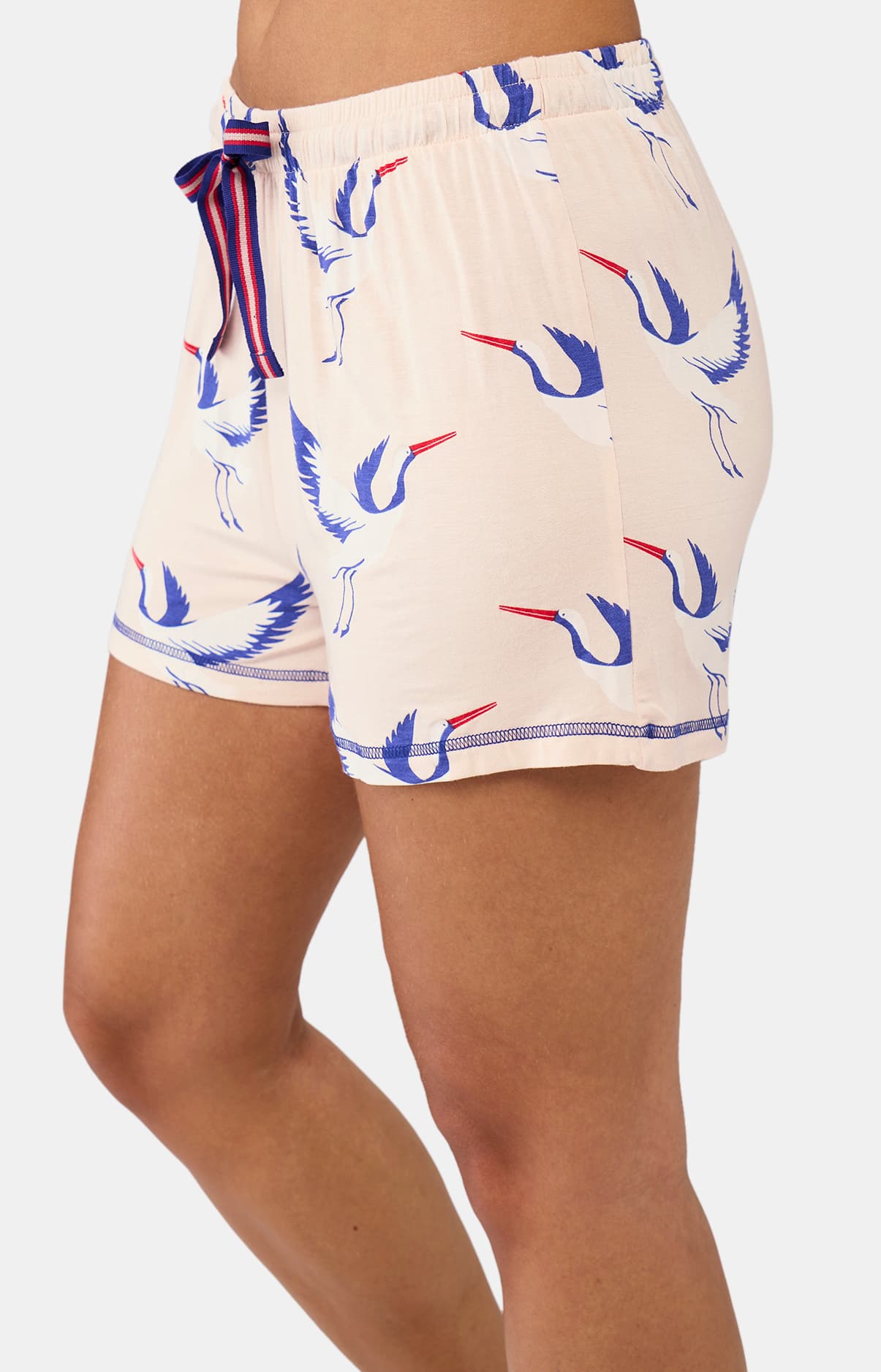 Pyjama court boutonné Femme birdie Poudré 5