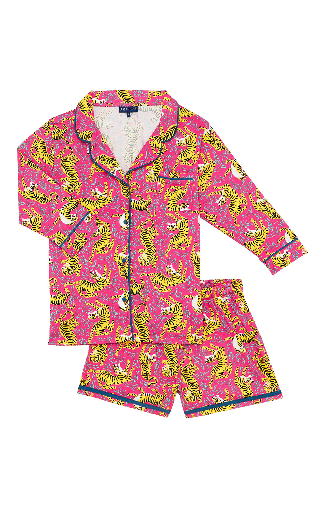 Pyjama court boutonné Tigre 1
