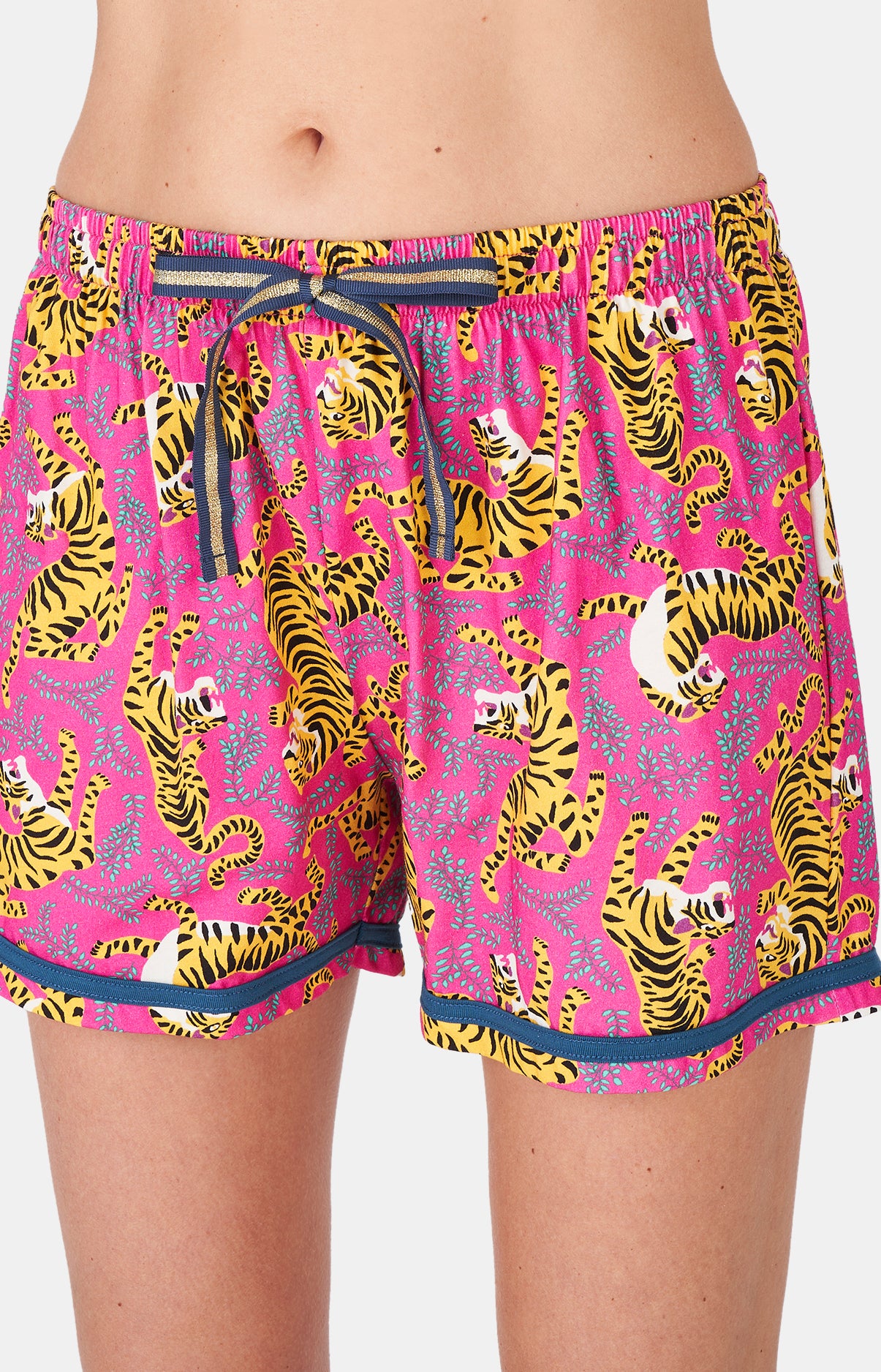 Pyjama court boutonné Tigre 1