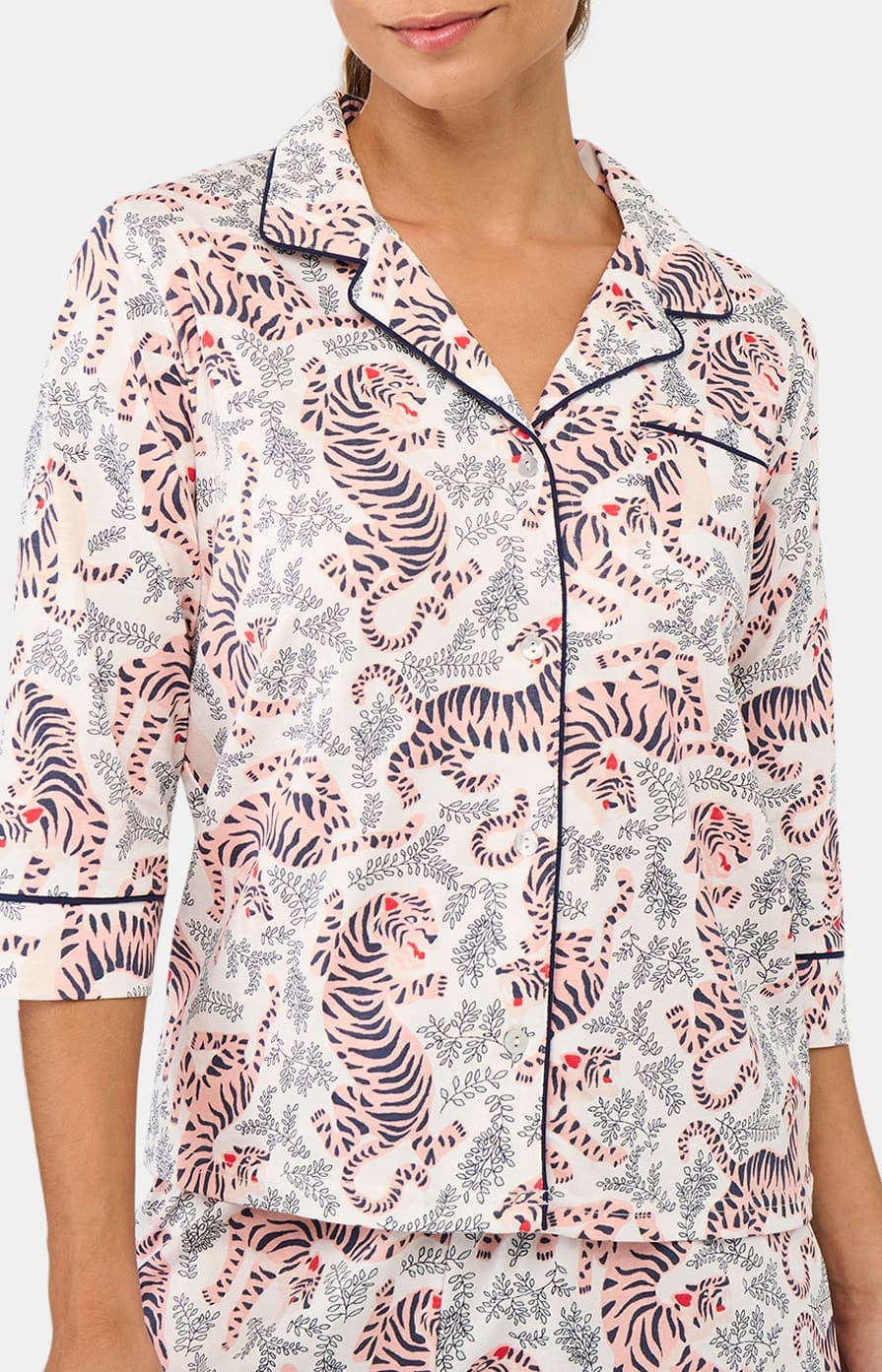 Pyjama court Tigre - Blanc 2