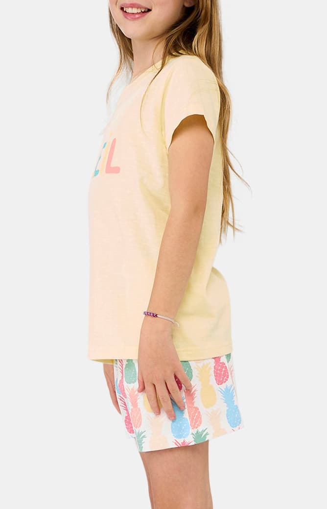 Pyjashort Enfant Ananas Jaune et Multicolore 5