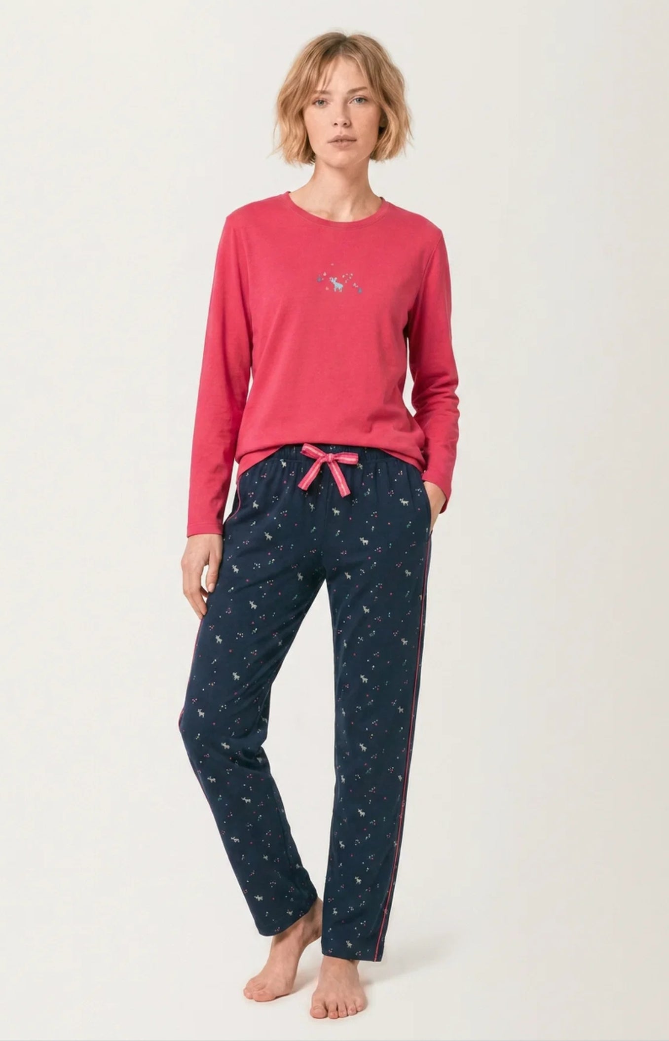 Pyjama en jersey de coton épais - Cerf d&
