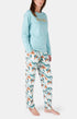 Pyjama long Femme Faon des Neiges Blanc et Ivoire 1