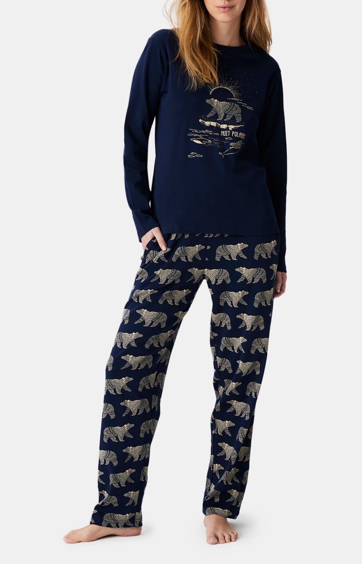 Pyjamas Femme Nuit Polaire MARINE 4