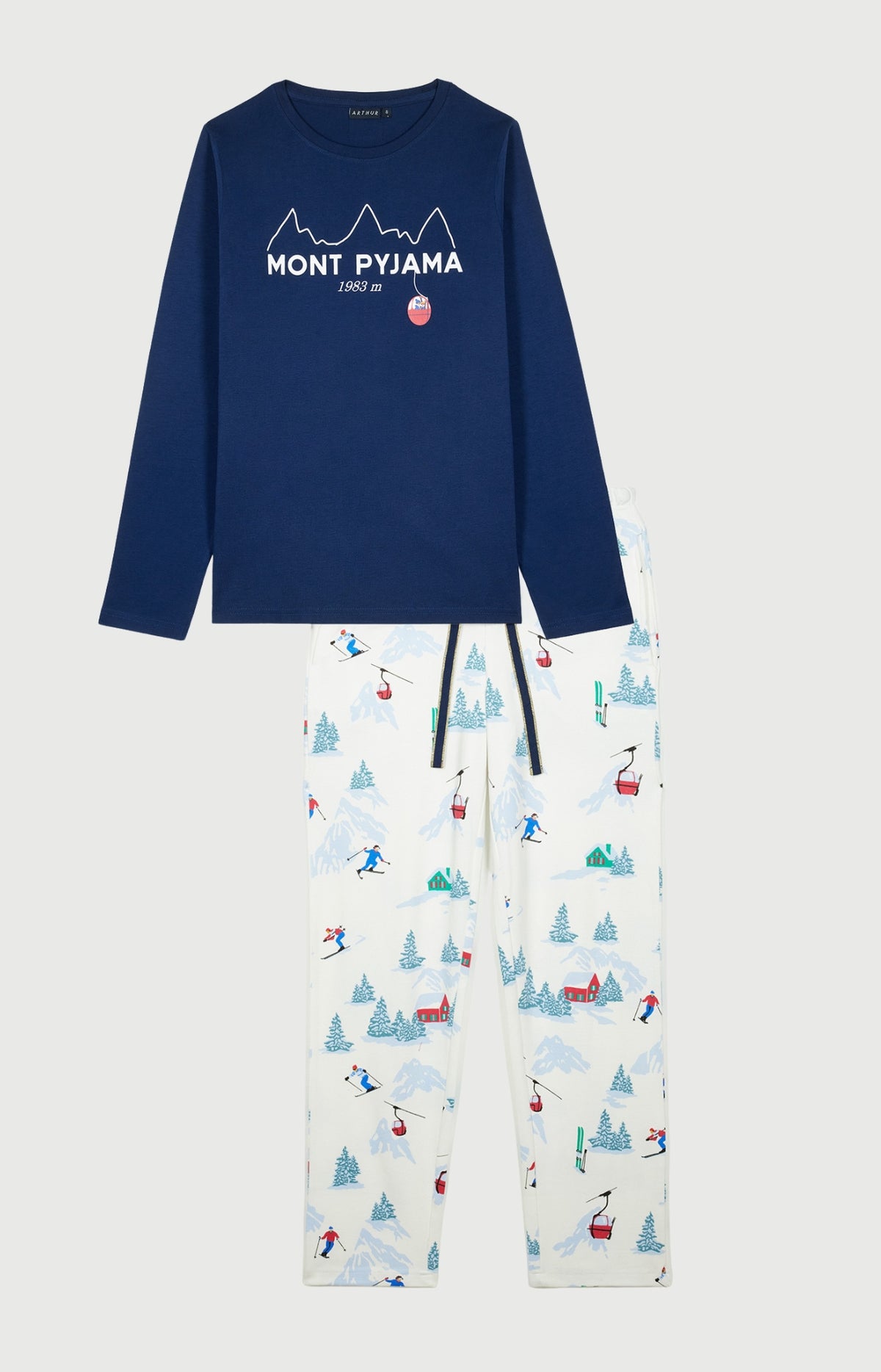Pyjama en jersey de coton épais - Rêves au sommet
