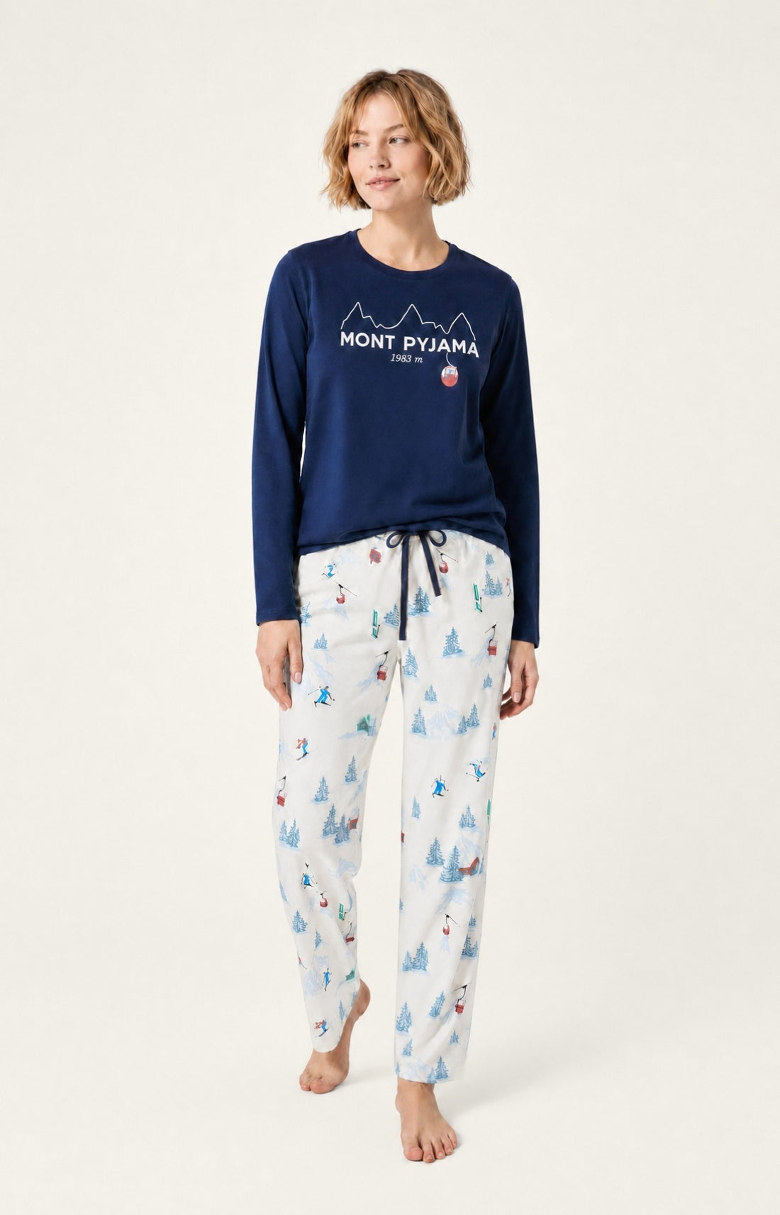 Pyjama en jersey de coton épais - Rêves au sommet
