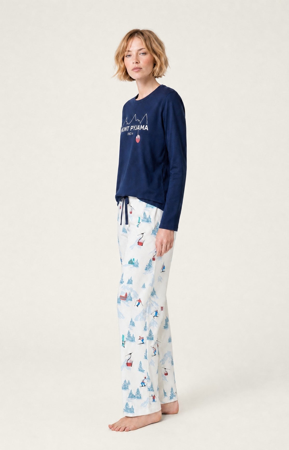 Pyjama en jersey de coton épais - Rêves au sommet