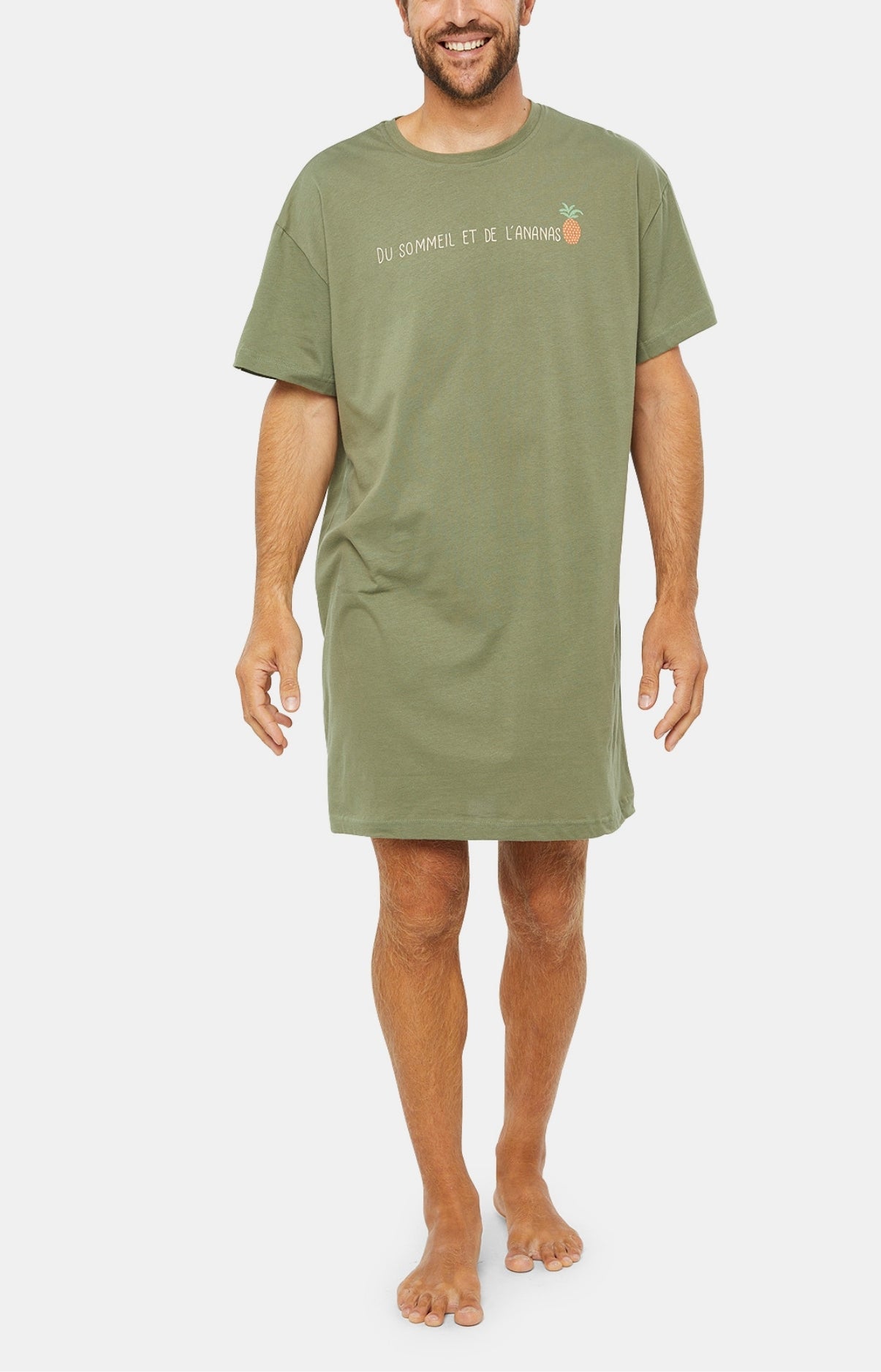 Maxi Tee-shirt Homme Ananas Vert 1