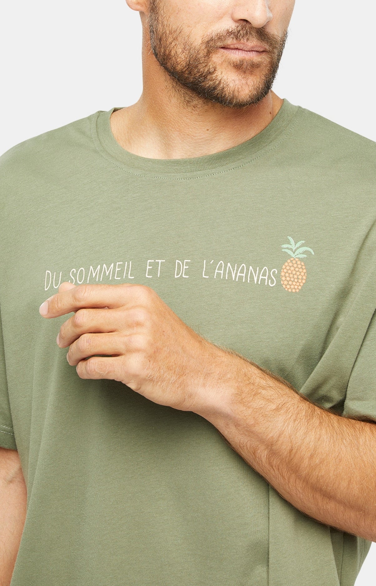 Maxi Tee-shirt Homme Ananas Vert 2