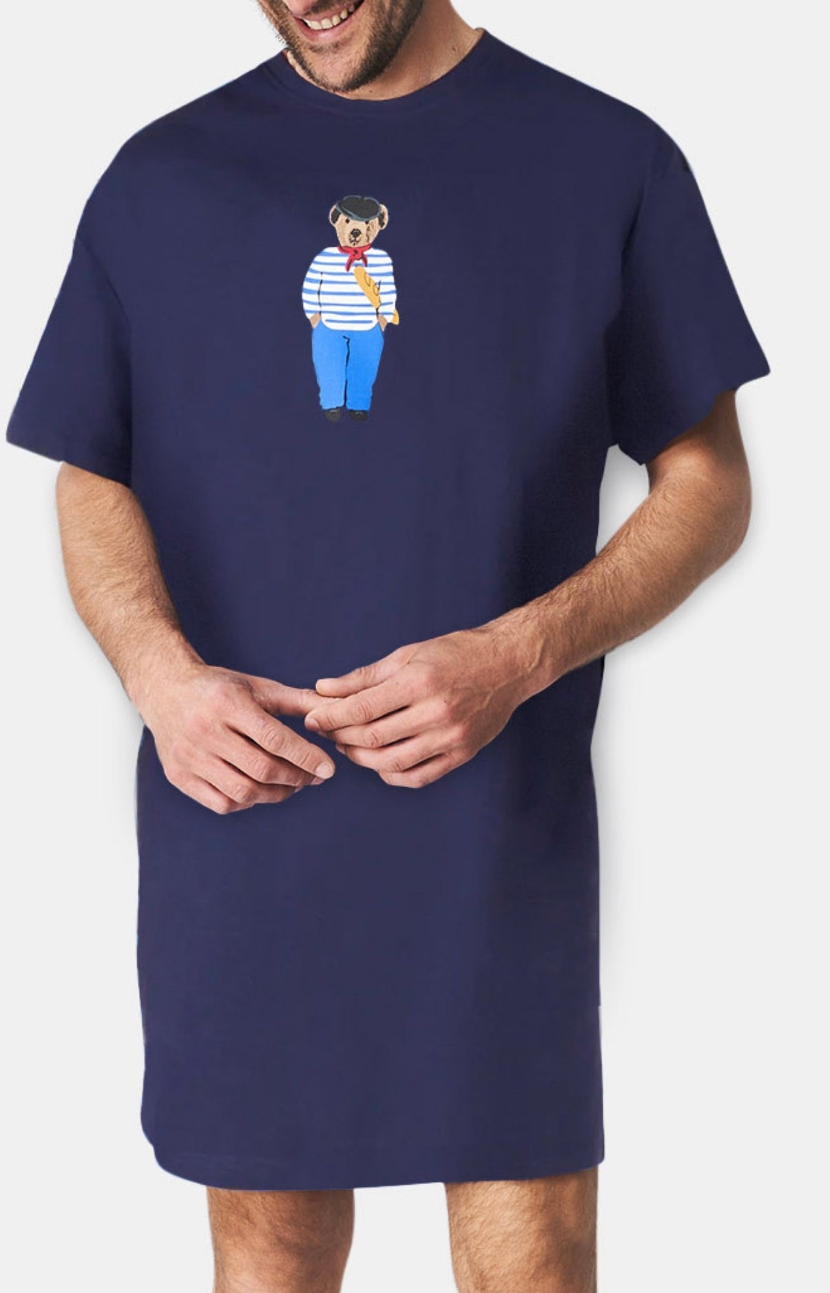 Maxi Tee-shirt Homme Teddy In Paris Marine 1