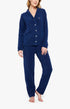 Pyjama boutonné Femme Polaire Marine 1