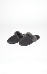 Mules Femme Laine Gris 1