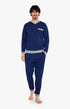 Pyjama long Homme Coton Marine 1