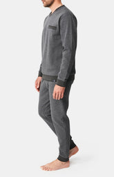 Pyjama long Femme Coton Gris 4