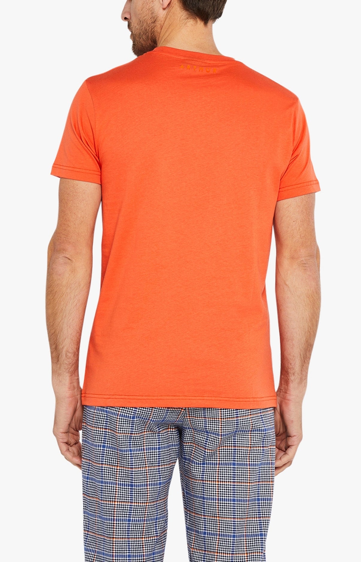 Tee-shirt Homme manches courtes Coton Orange 19