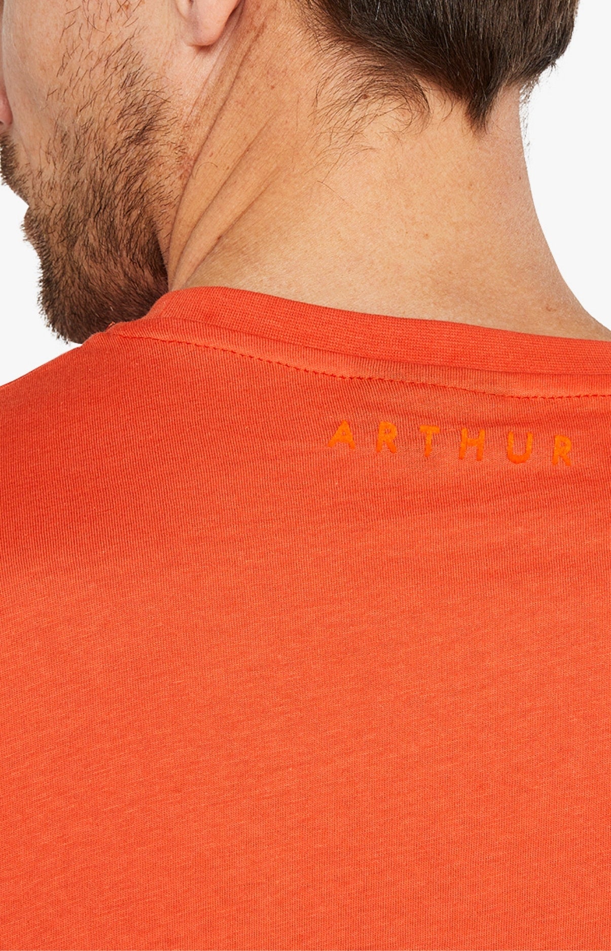 Tee-shirt Homme manches courtes Coton Orange 21