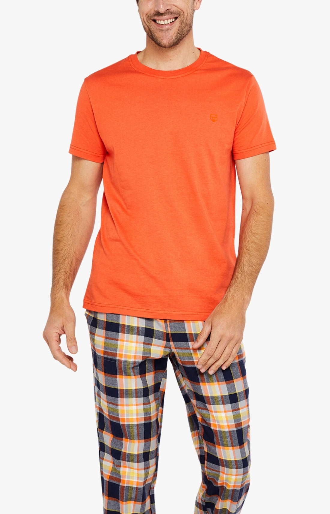 Tee-shirt Homme manches courtes Coton Orange 16