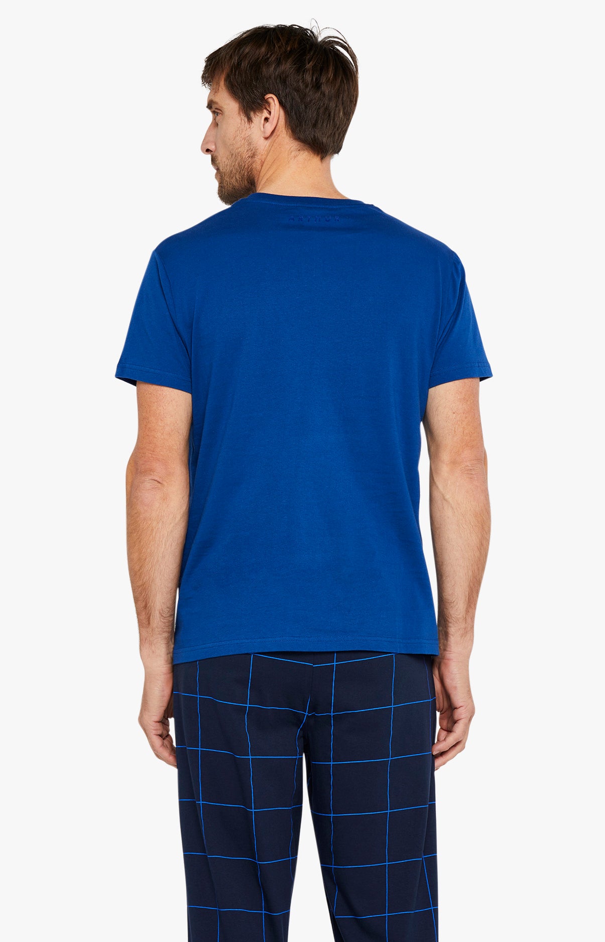 Tee-shirt Homme manches courtes Coton Bleu 25