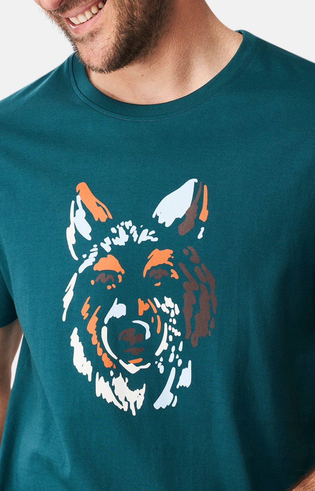Tee-shirt Femme manches courtes Jeune Loup Bleu 2