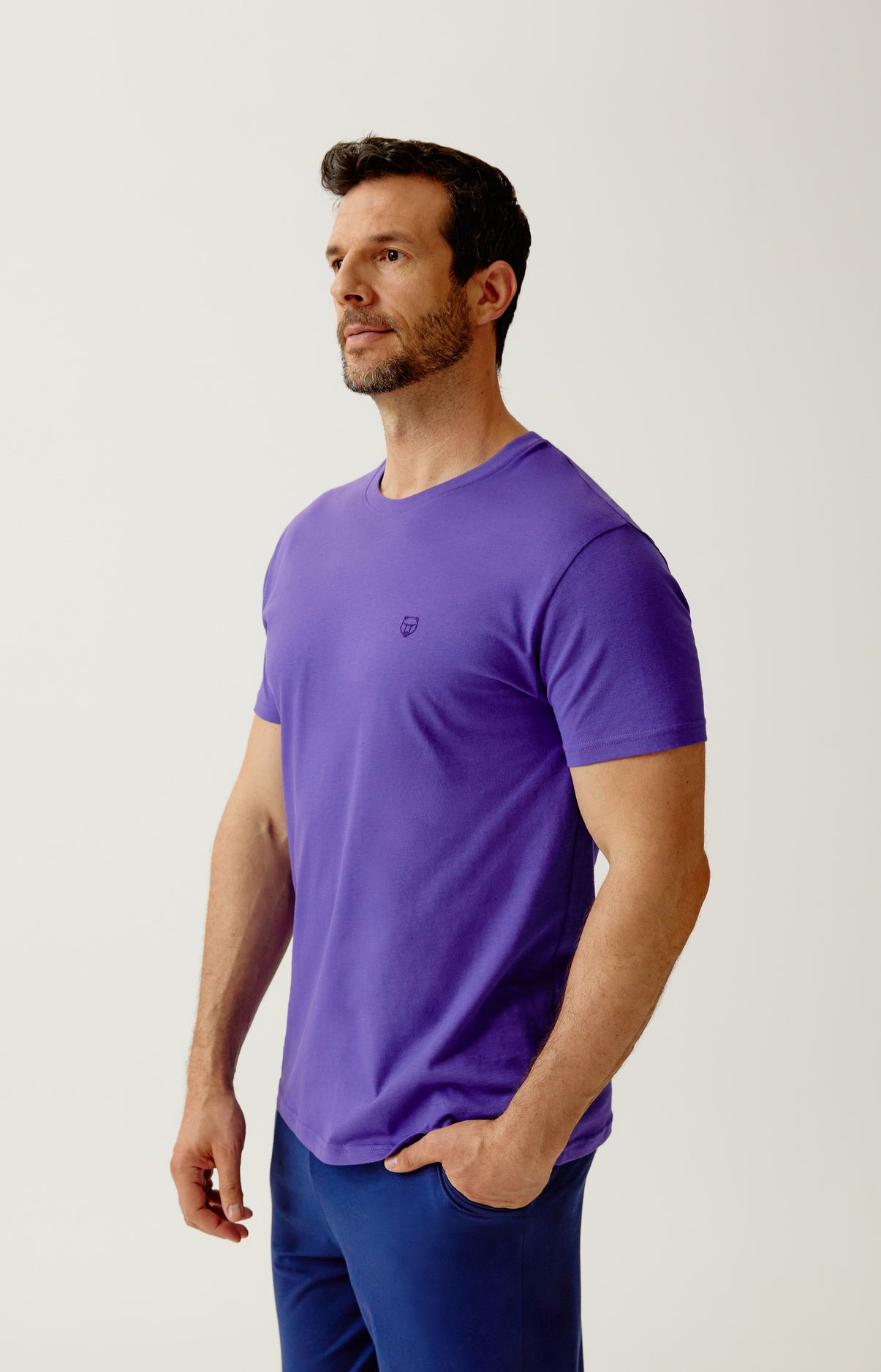 Tee-shirt en jersey de coton léger - Violet