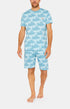 Tee-shirt Homme manches courtes Palmier Bleu 1