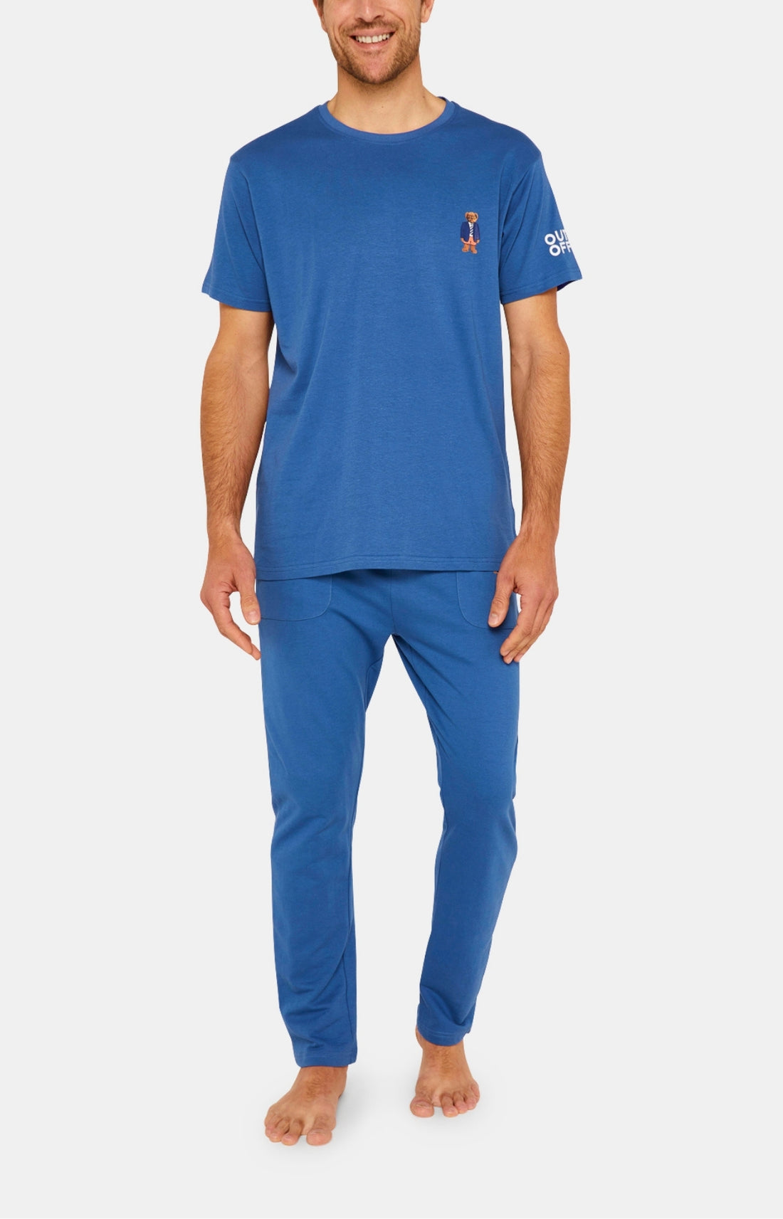 Tee-shirt Homme manches courtes Teddy Bleu 1