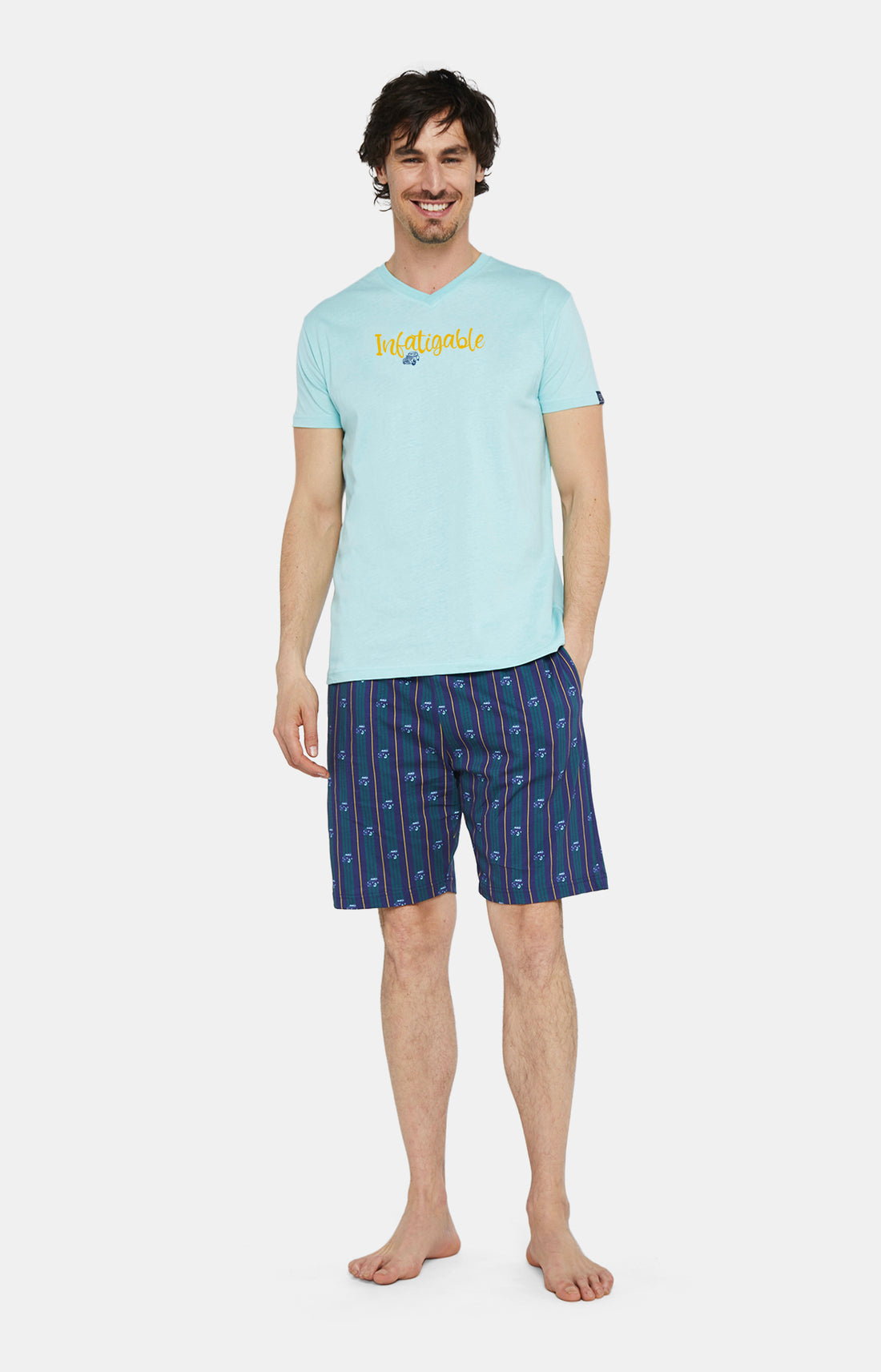 Pyjashort Homme Infatiguable 2CV Marine 1