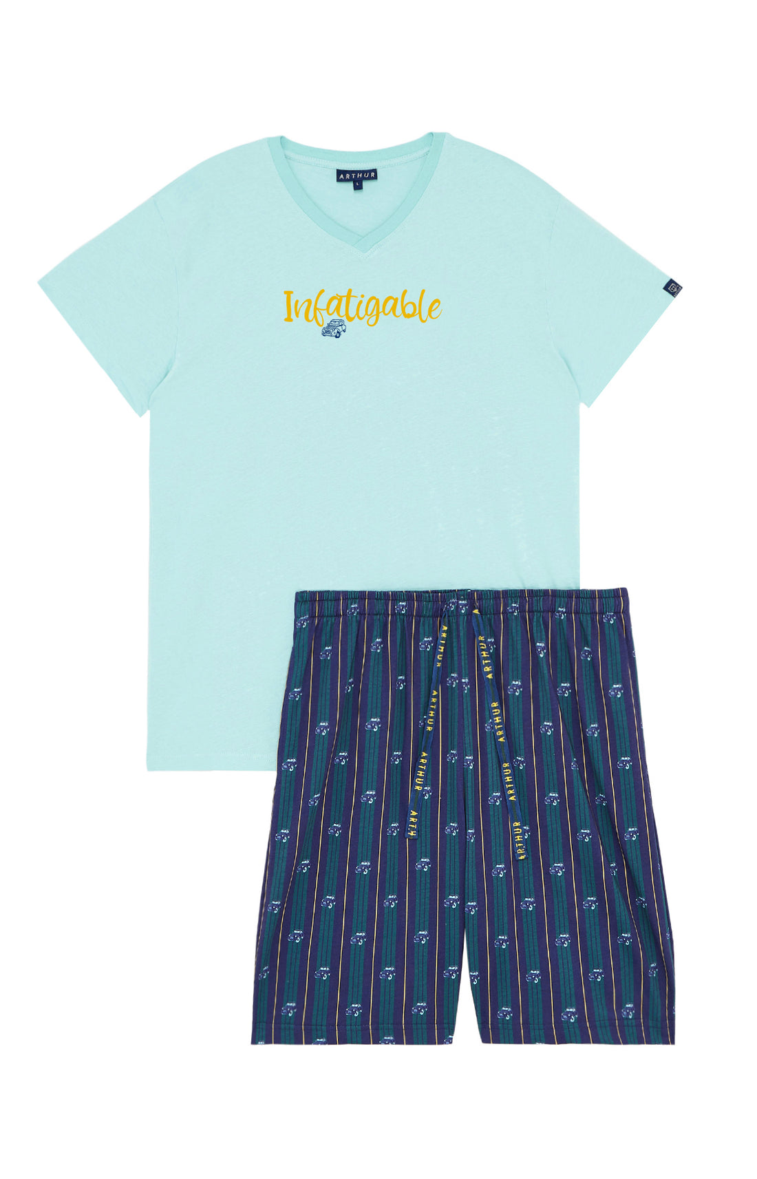 Pyjashort Homme Infatiguable 2CV Marine 3