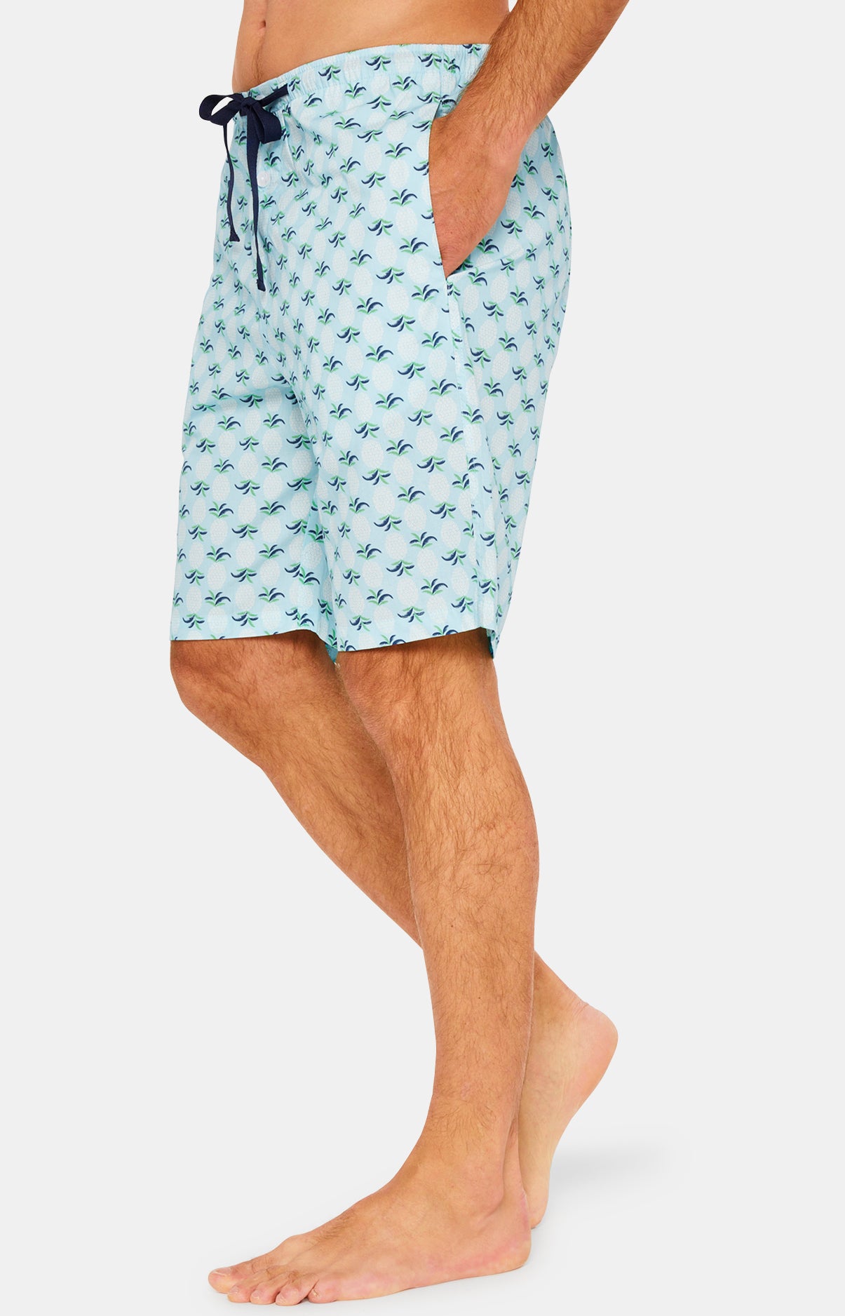 Pyjashort boutonné Homme Ananas Bleu 6