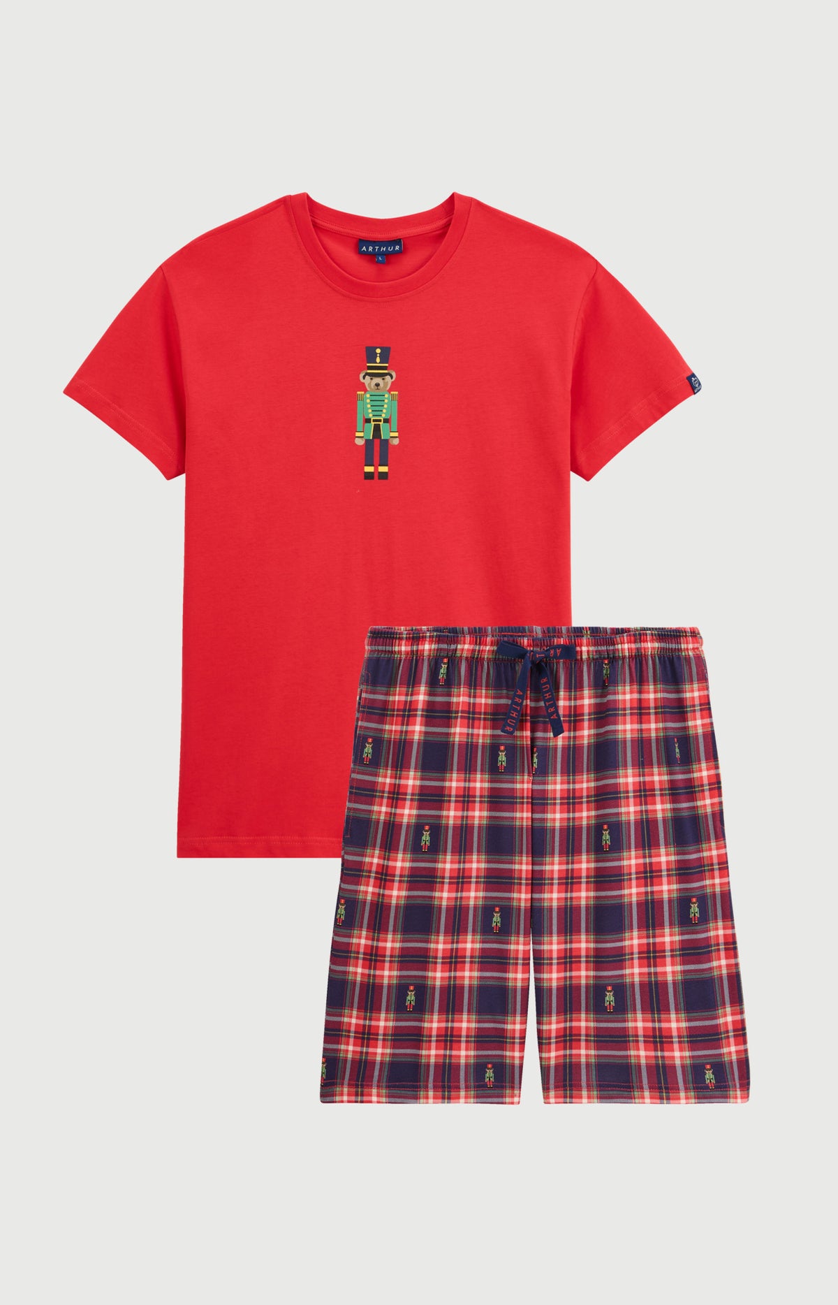 Pyjashort en jersey de coton léger - Léon
