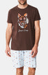 Pyjashort Homme Jeune loup Bleu 1