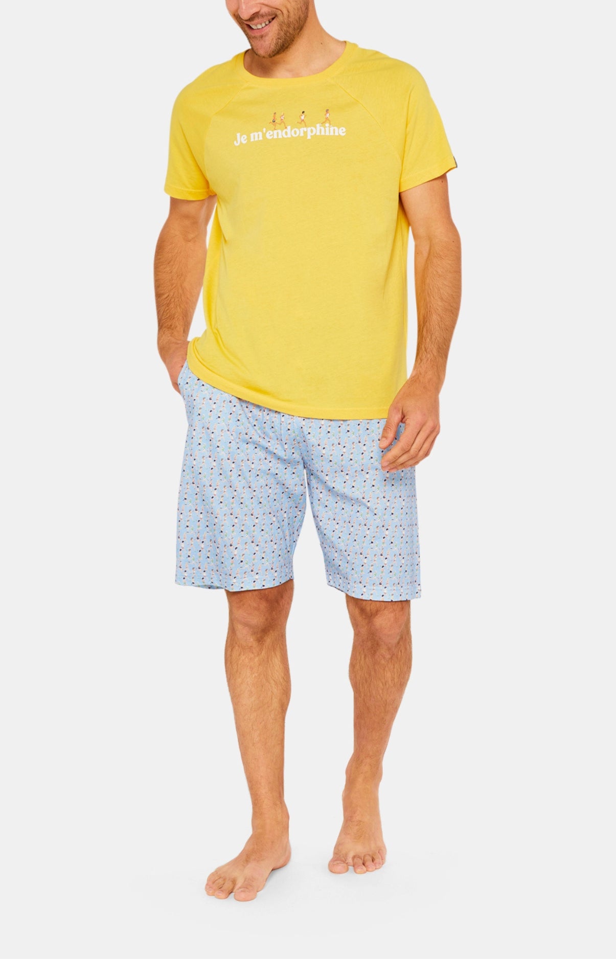 Pyjashort Homme Marathon Bleu 1