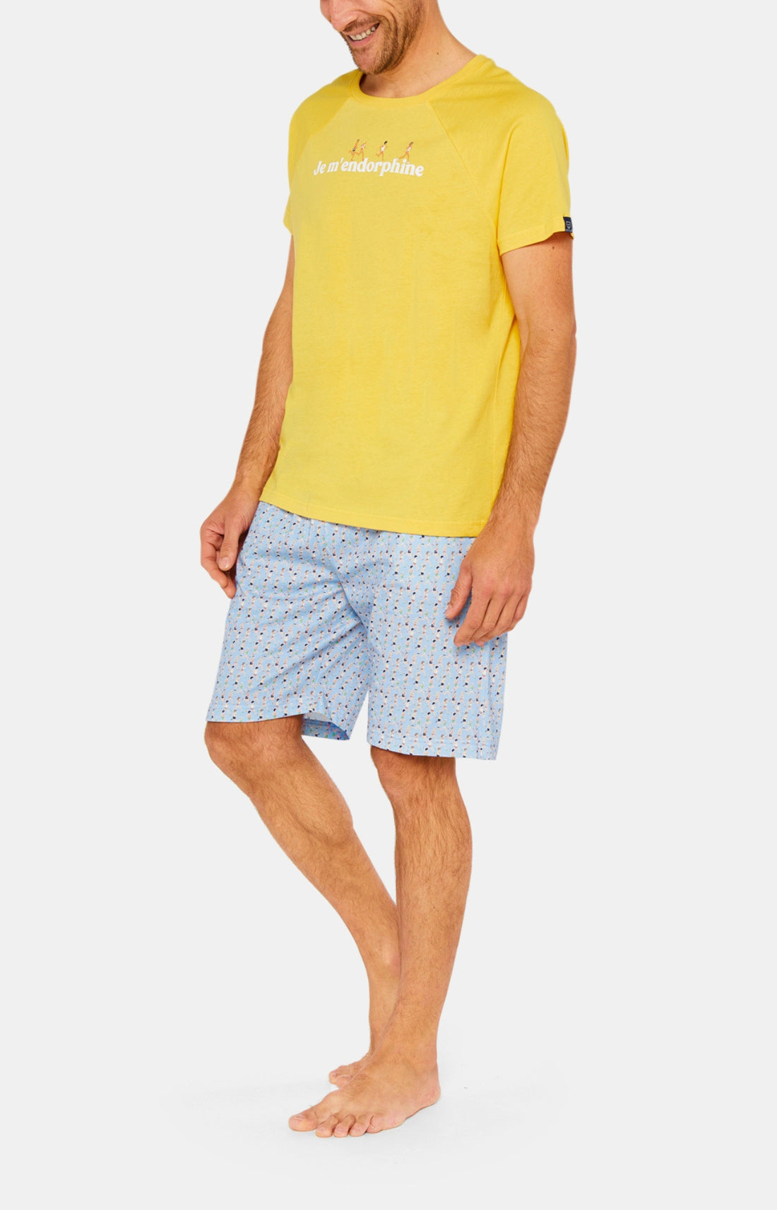 Pyjashort Homme Marathon Bleu 2