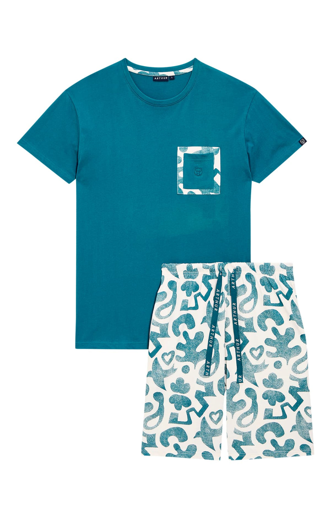 Pyjashort Homme Matis Pétrole 3