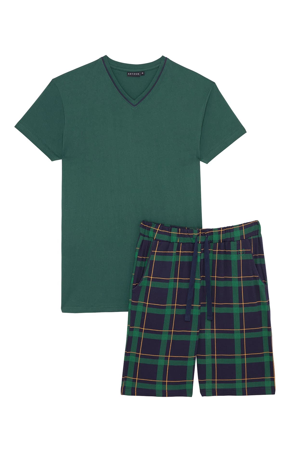 Pyjashort Homme Marine 3