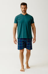 Pyjashort Homme Marine 1